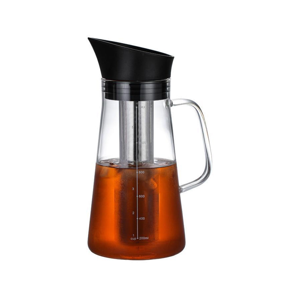 Durable Glass Cold Brew Coffee Maker with Airtight Lid