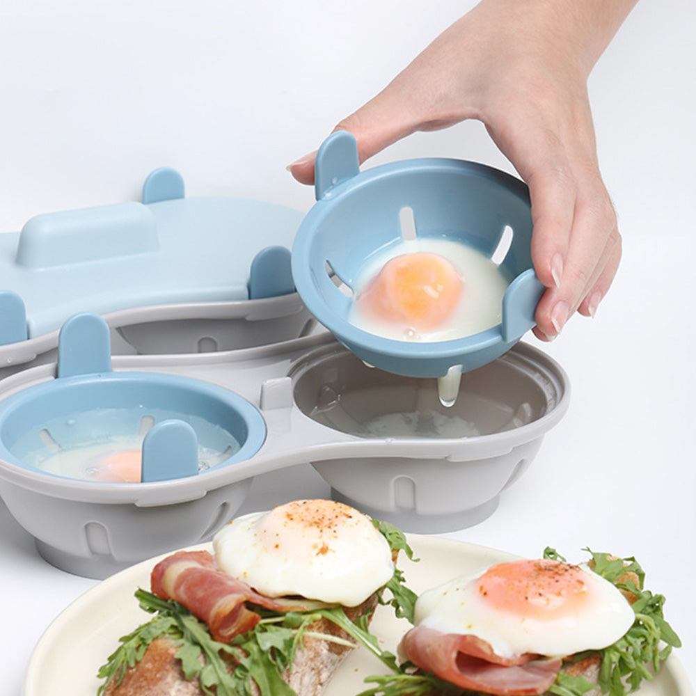 Double Layer Microwave Egg Cooker and Poached Egg Steamer