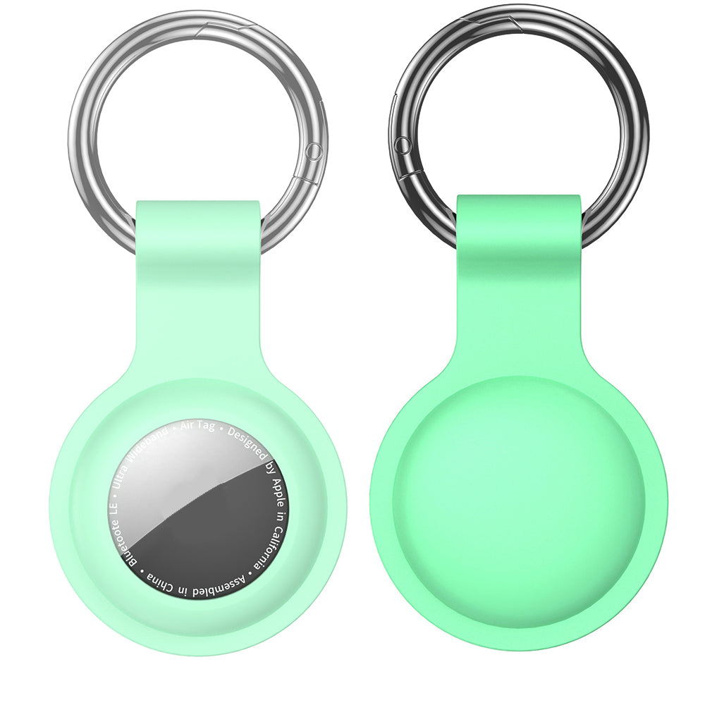 4Pcs Silicone AirTag Holder with Metal Carabiner Keychain