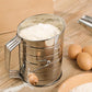 Mesh Flour Sifter Baking Icing Sieve Strainer Cup Sugar Shaker Mechanical Metal