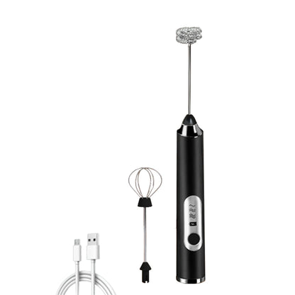 Handheld Electric Coffee Milk Frother Double Head Whisk Egg Beater with 3 Speeds