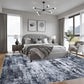 Nordic Crystal Velvet Rug Soft Non Slip for Bedroom Living Room Bedside Floor-Black