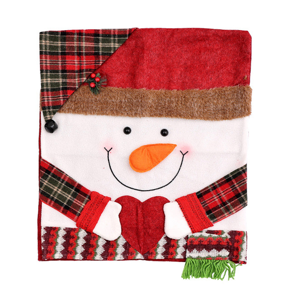 Christmas Chair Covers with Santa Hat for Holiday Dinner Party