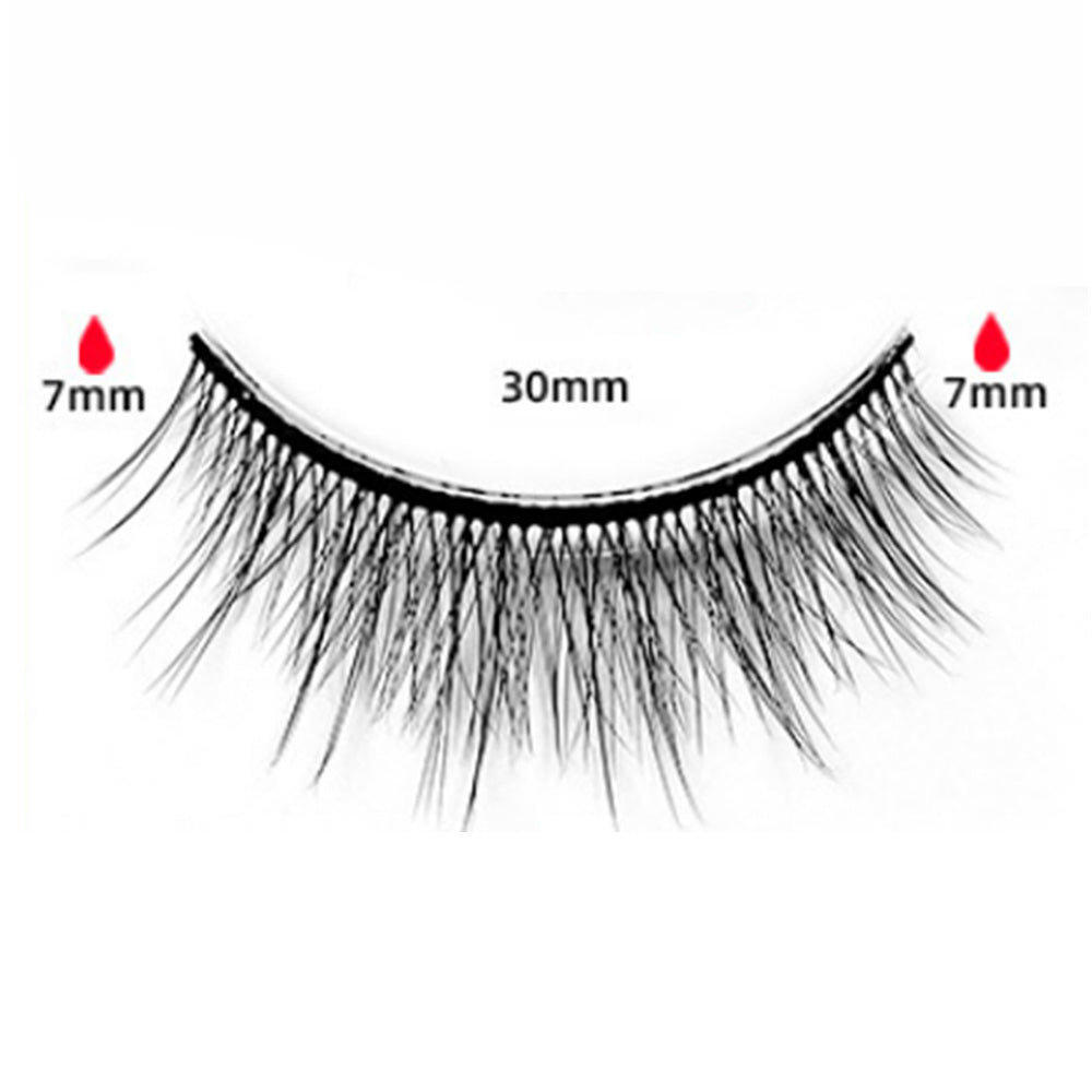 3 Pairs Eyelashes Self-Adhesive Natural Multiple Reversible Glue Free Reusable Eyelashes