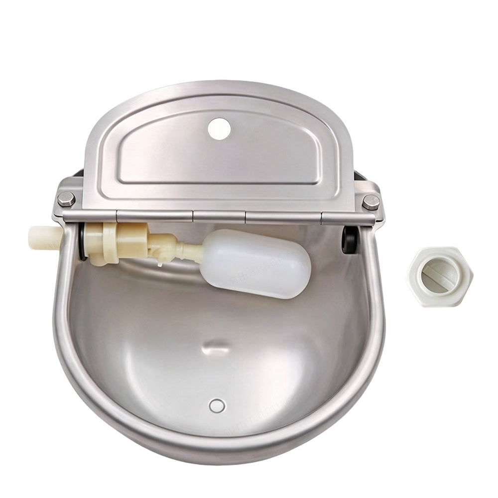 4L 304 Stainless Steel Automatic Cattle Water Bowl with Drain Hole