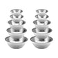 10Pcs Stainless Steel Polished Round Bowl Set