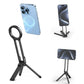 MagSafe Compatible Phone Stand with Spring Clip Foldable Tripod