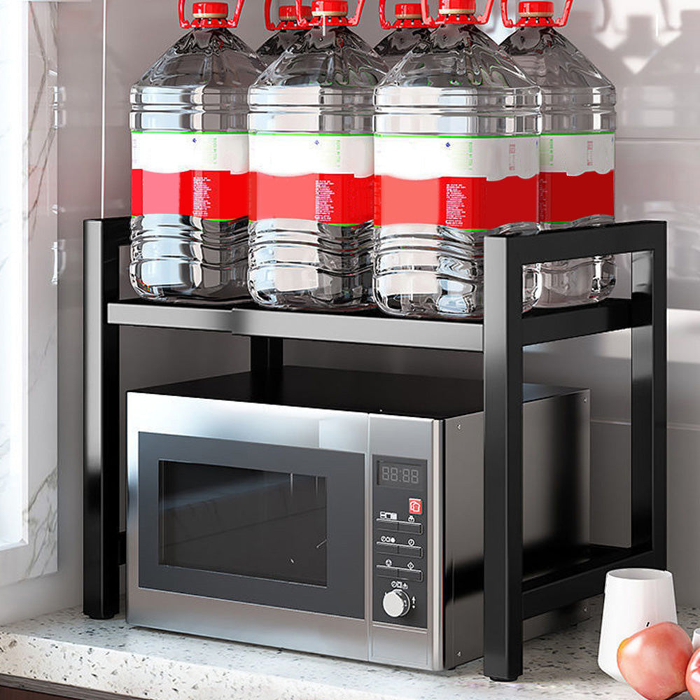 Adjustable Microwave Oven Shelf Kitchen Countertop Organizer Rack