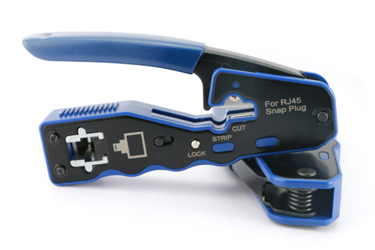 RJ45 Crimp Tool Pass Thru Ethernet Crimper for Cat5e Cat6 Cat6a 8P