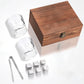Whiskey Glass Set for Men Stainless Steel Tumblers with Whiskey Stones and Wooden Box