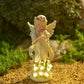 Solar Powered Angel Statue and Sculptures With LED Light