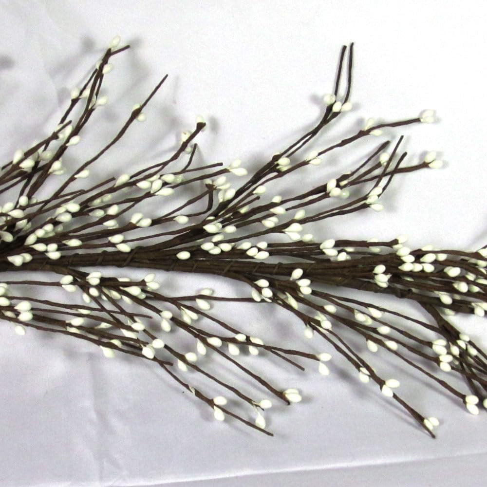 100 PCS Faux Pussy Willow Branches Realistic Artificial Willow Stems for DIY Crafts