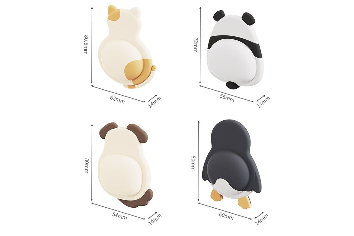 4pcs Cute Pet Butt Door Bumper Pad Anti-Collision Noise Reduction Protector Home Decor Wall Protector