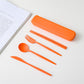 Reusable Travel Utensils Set with Case Portable Knife Fork Spoons Cutlery Set