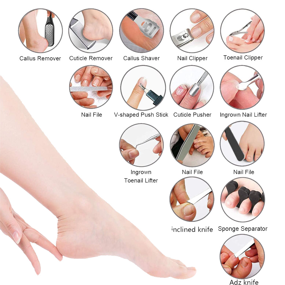 25 in 1 Pedicure Kit Pedicure Tools Foot Rasp Foot Dead Skin Remover