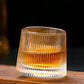 4PCS Rotating Whiskey Glass 180ml Rotating Glass Tumblers for Home Bars Party