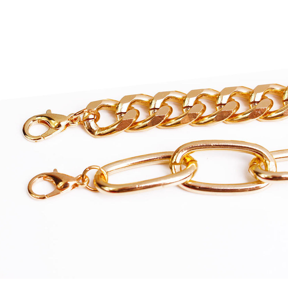 5PCS Gold Multi Layered Bracelets Stackable Gold Bangles Bracelet For Women