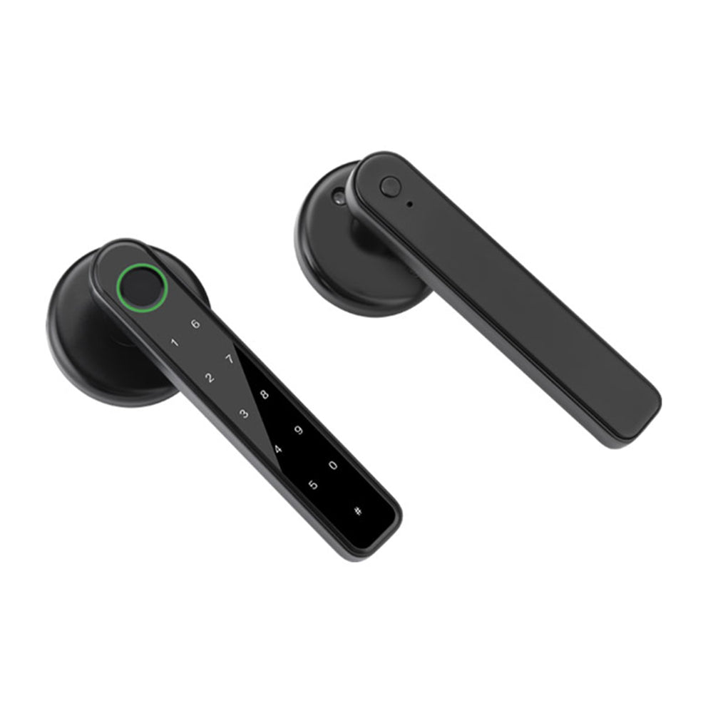 Smart Fingerprint Password Handle Door Lock with Tuya APP