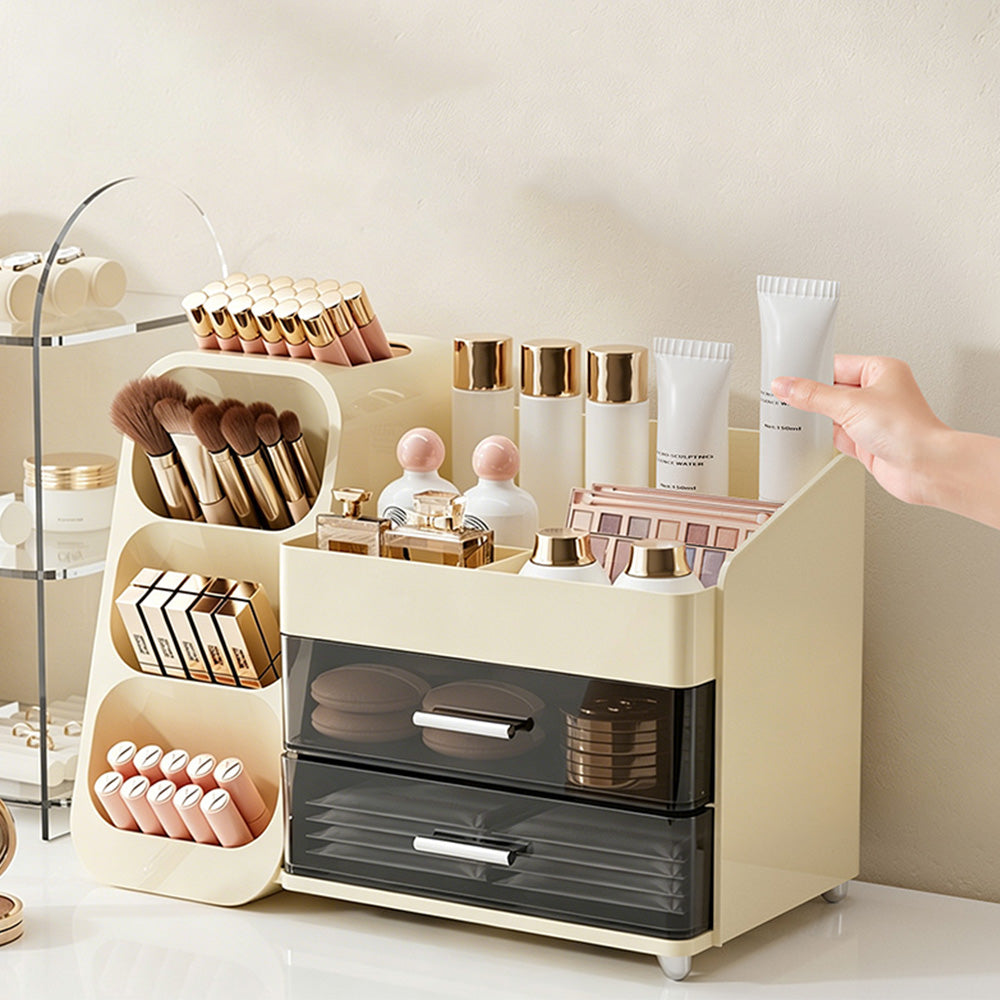 Cosmetic Organizer with Drawers Large Makeup Storage for Dresser Table Top