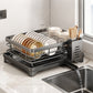 Heavy Duty Steel Dish Drying Rack Drain Spout Removable Rack