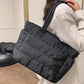 Women Quilted Tote Bag Shoulder Bag Lunch Bag