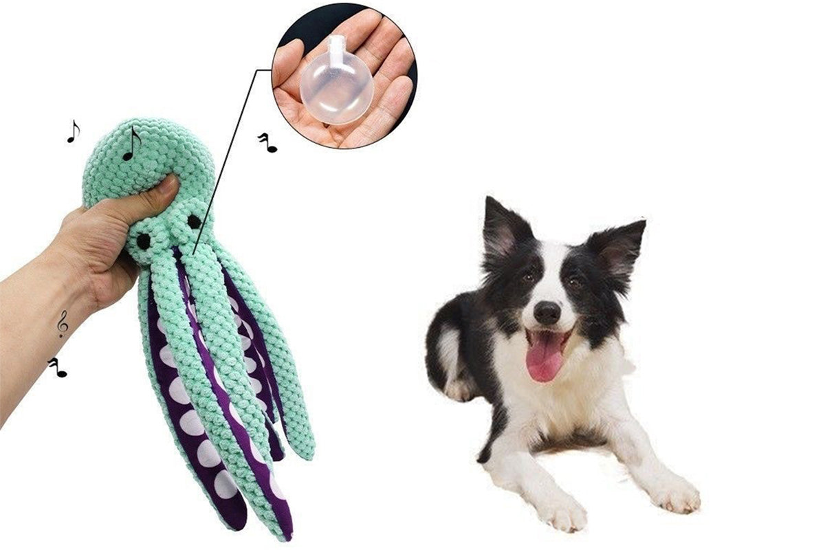 Large Squeaky Dog Toys Plush Octopus Dog Toys for Small Medium and Large Dogs