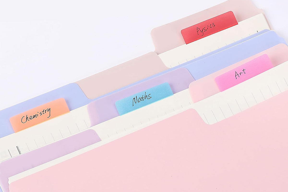 Colored Sticky Index Tabs Page Markers for Books Binders and Notebooks