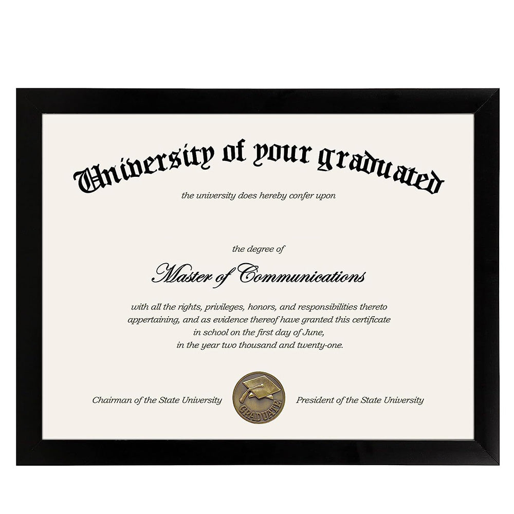 Certificate Frame with PVC for Diploma Document Photo Display
