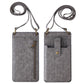 3-in-1 Wallet Card Holder PU Leather Crossbody Phone Bag Phone Purse with Mirror