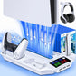 Multi-Function Cooling Stand Dock with Dual Charger for PS5 Console