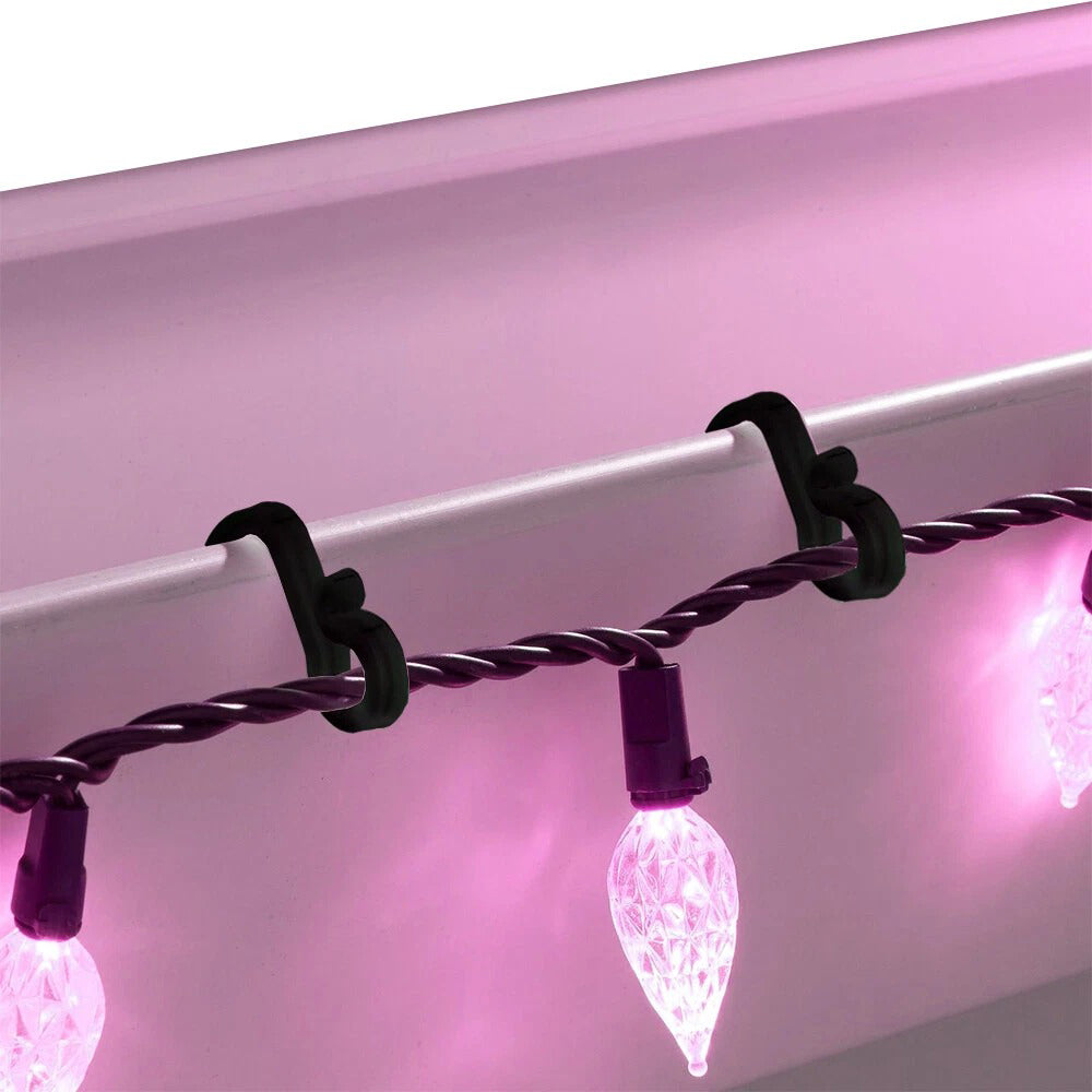 100 Pcs S-Shaped Gutter Clips for Outdoor String Lights