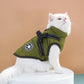Dog Winter Jacket Padded Pet Clothes with Zipper Warm Vest Coat Comfortable Pet Vest-Green
