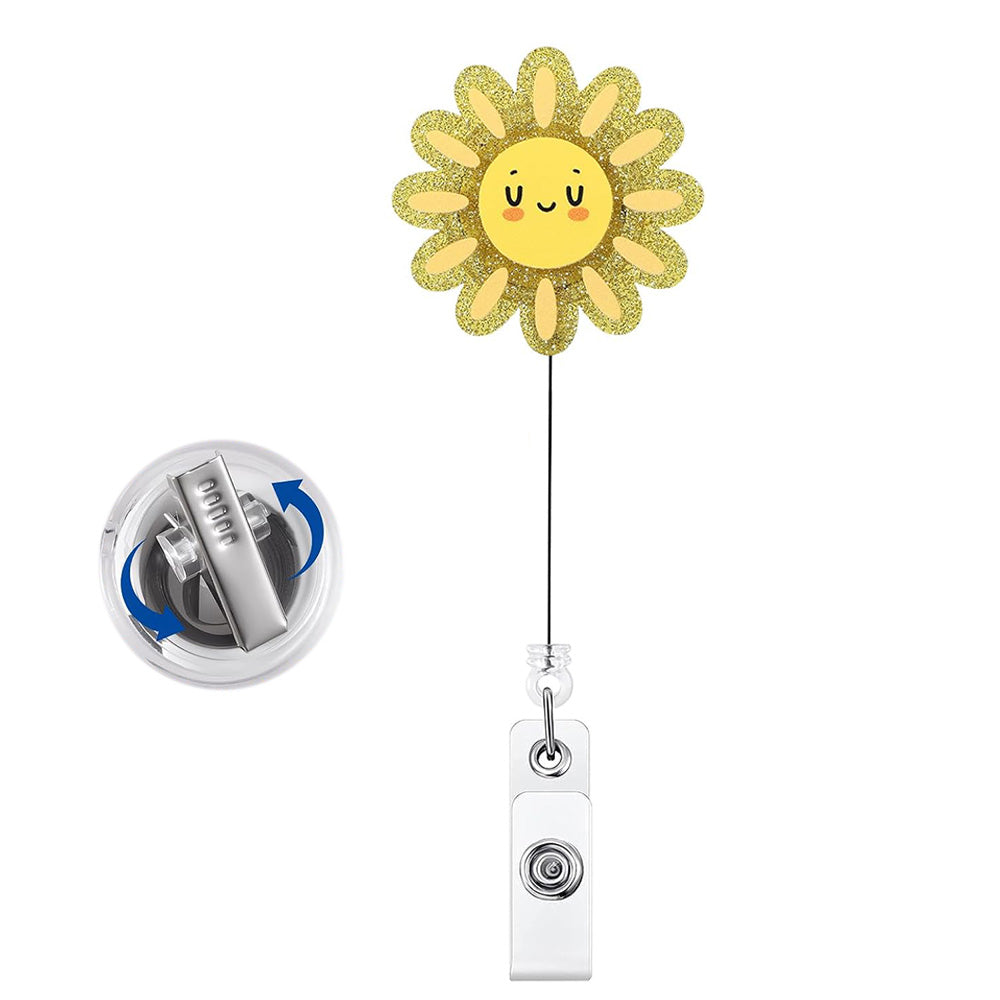 Retractable Badge Reel Cute Badge Clip for Students Staff Teacher