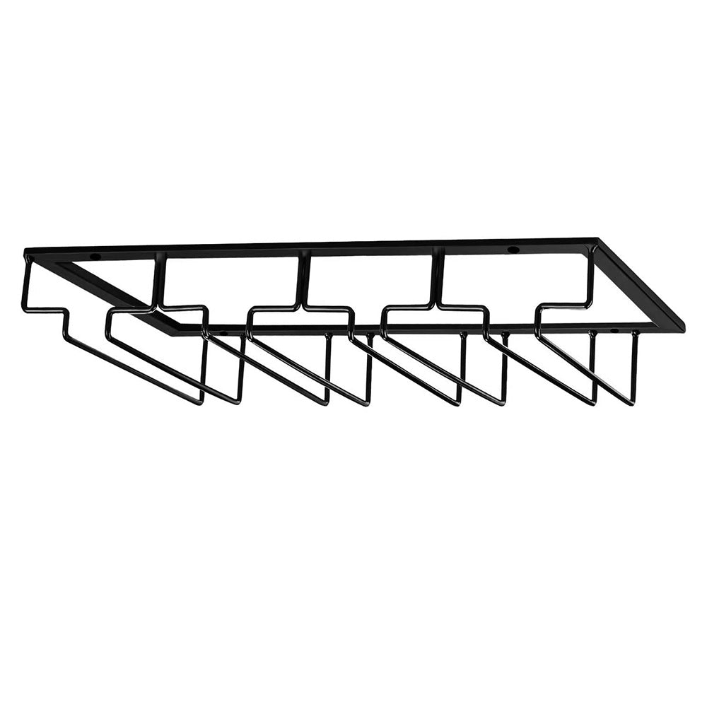 Under Cabinet Wine Glass Rack with 4 Slots for Stemware Storage