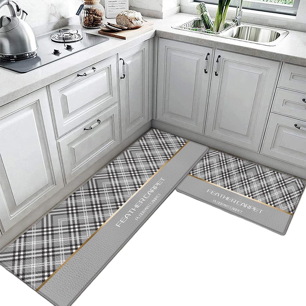 Anti Fatigue Kitchen Floor Mat Cushioned PVC Standing Pad for Home Office-Style 1