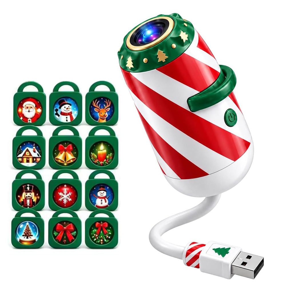 USB Christmas Projection Light with Assorted Lenses for Ceiling Decoration