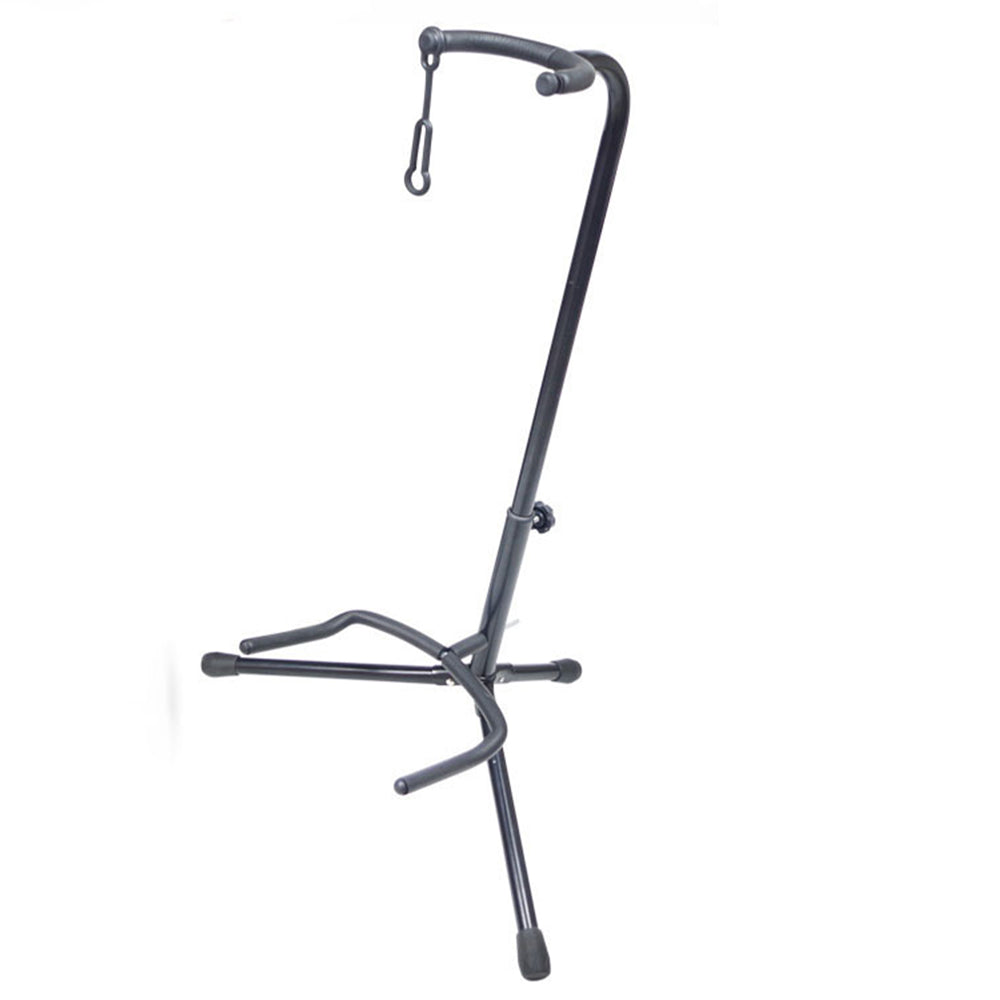 Guitar Folding Tripod Stand Acoustic Electric Gear Metal Holder Black