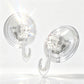 4Pcs Clear Vacuum Suction Cup Hooks Drill Free for Smooth Surfaces