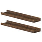 2X Wooden Wall Mounted Vinyl Record CD Storage and Display Shelf