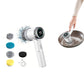 Handheld Electric Spin Scrubbers with 5 Brush Heads
