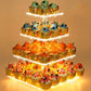 4-Tier Acrylic Cupcake Stand Display Tower with String Light