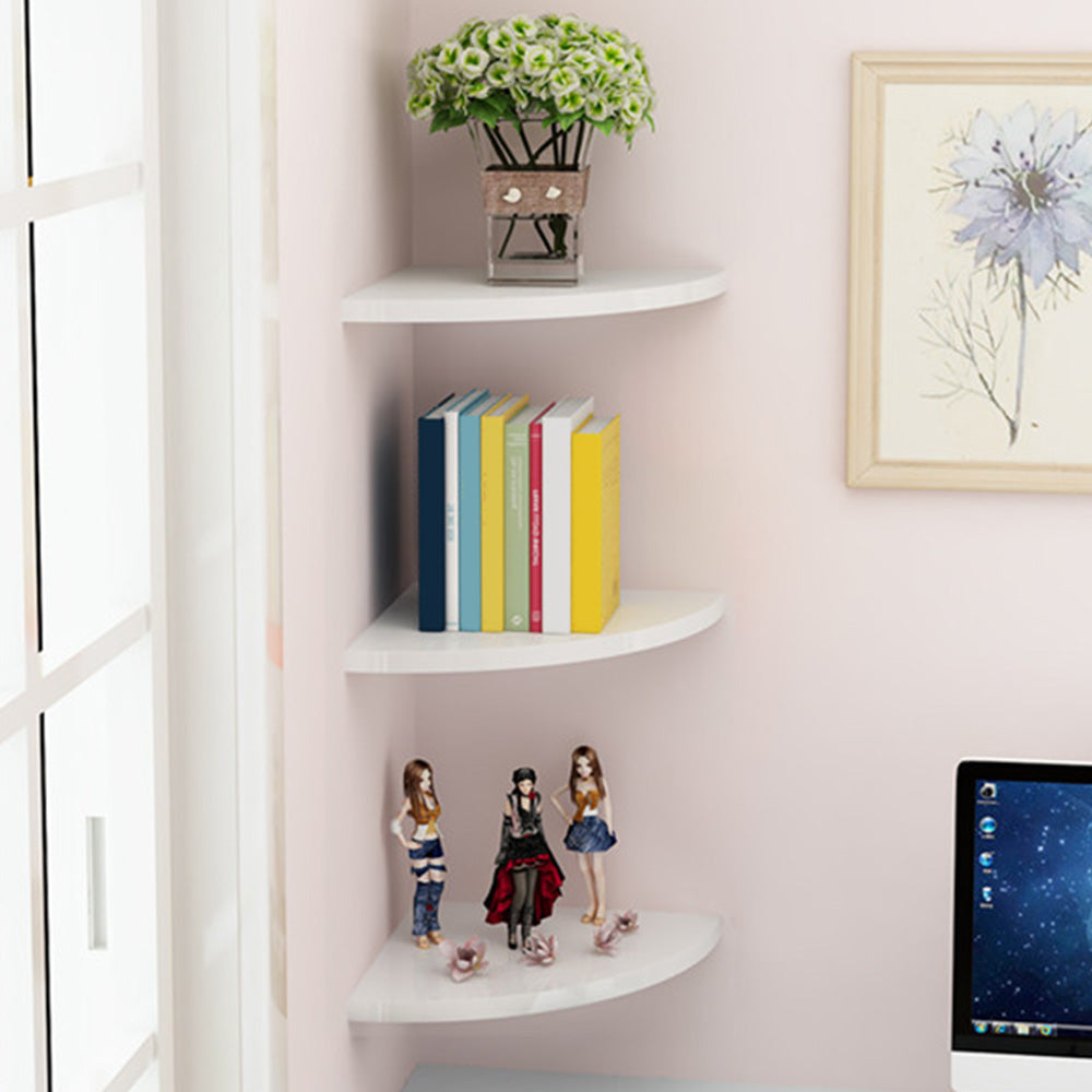 No-Drill Floating Corner Shelf Set for Wall Storage