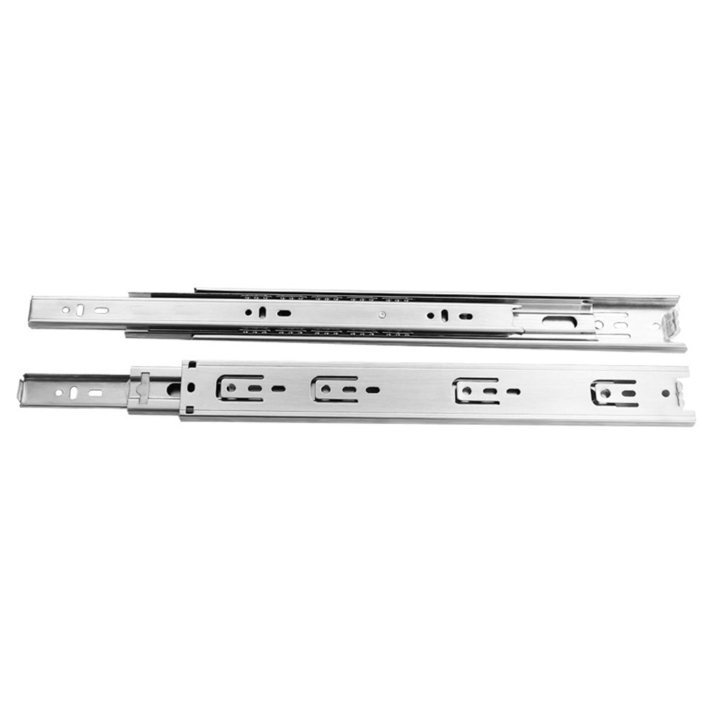 2 Pcs Stainless Steel 3-Section Full-Extension Ball-Bearing Drawer Slides