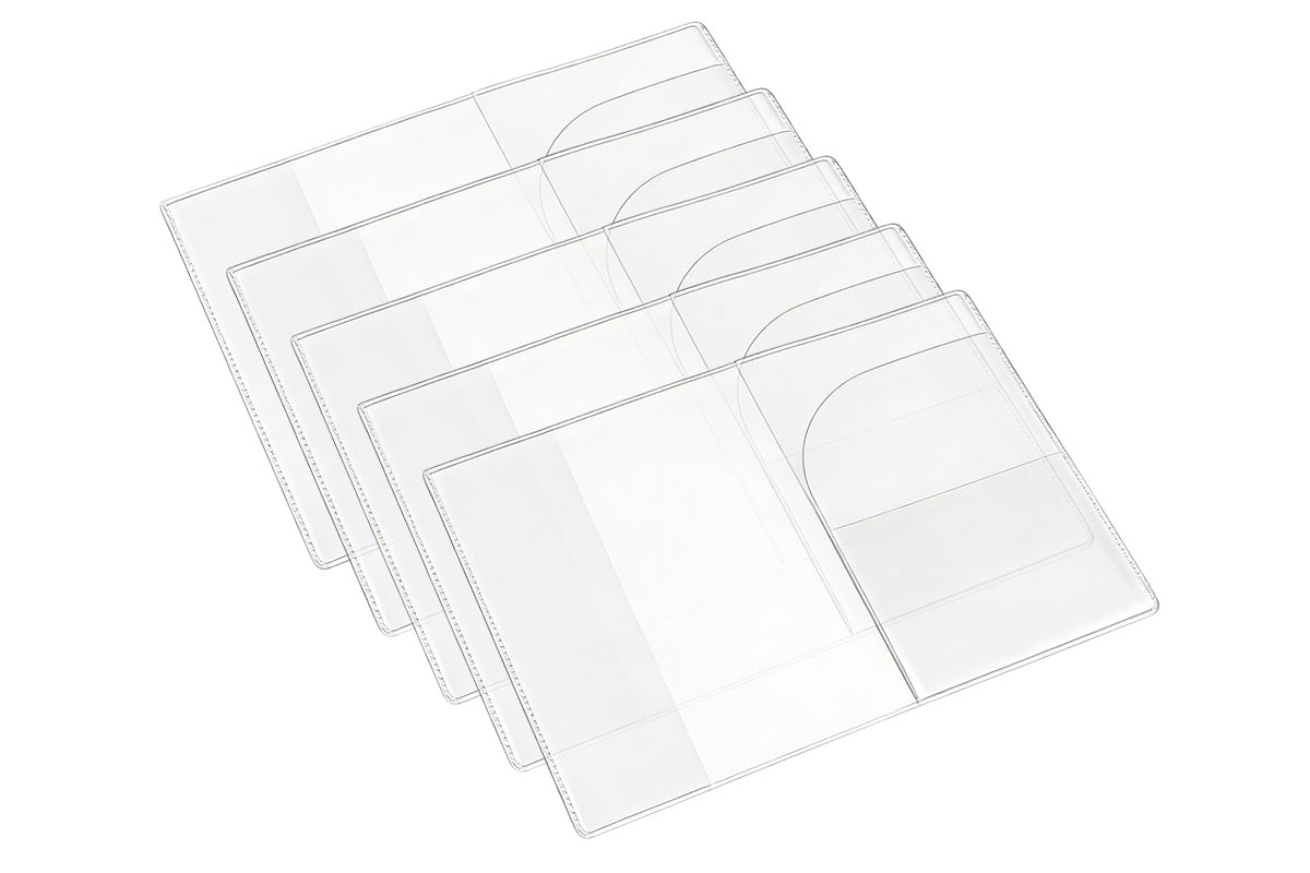 5 Pack Clear Passport Cover Protector Case with Card Slots