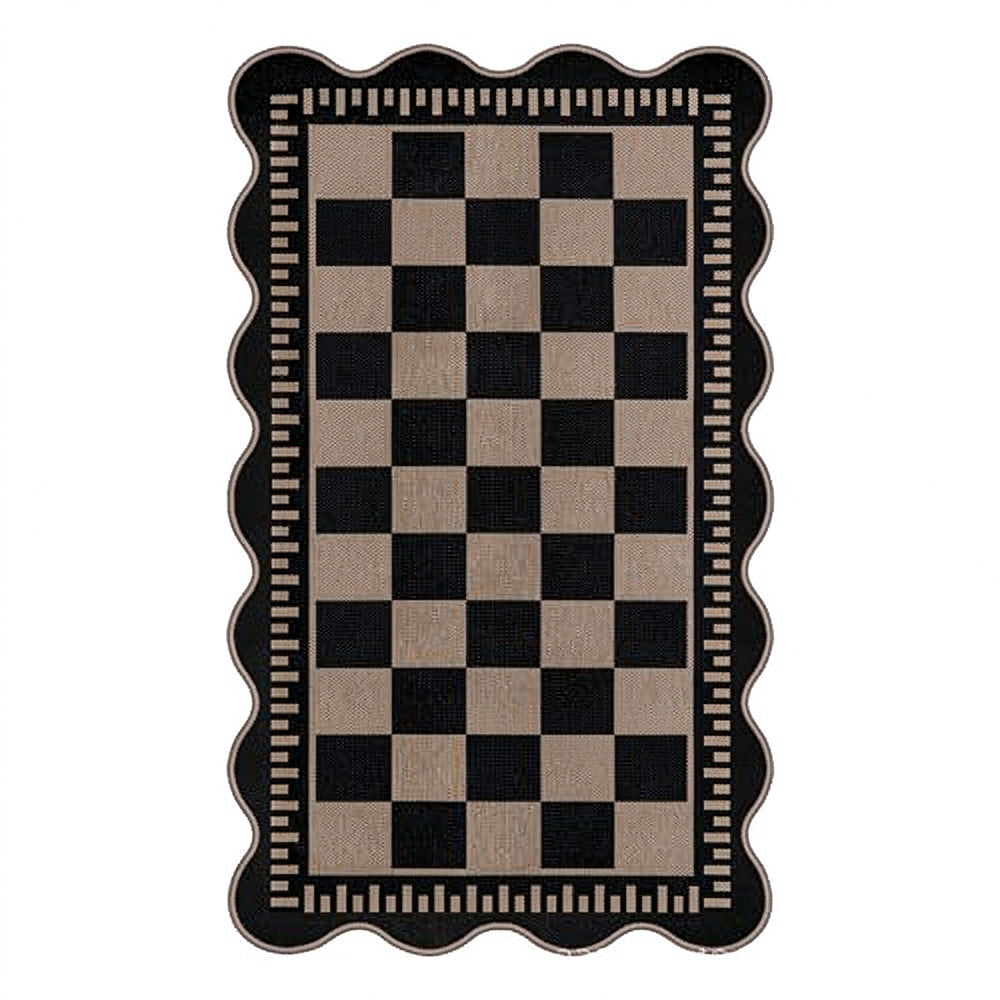 Geometric Crystal Velvet Area Rug Washable Floor Mat for Home-Style 2