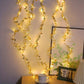 2Pcs 2M 20LEDs Golden Leaves String Lights for Home Xmas Wedding Decor