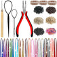 18 Colors Rainbow Hair Extensions Braiding Kit Styling Set