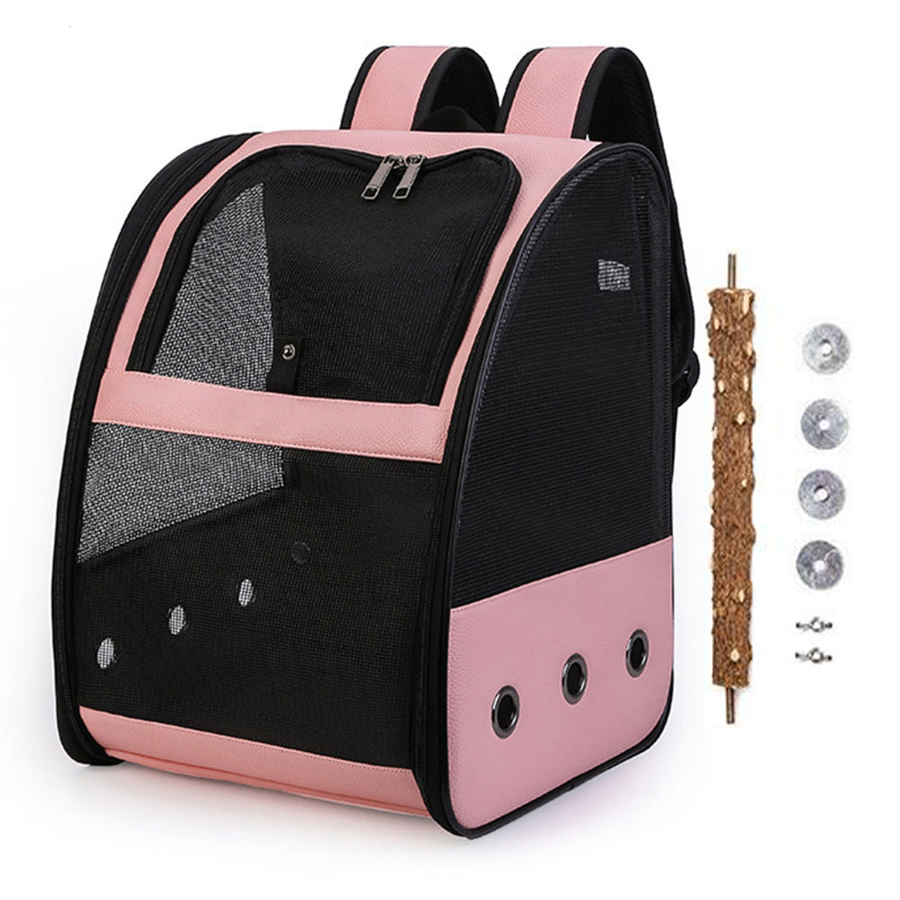 Pet Bird Carrier Backpack with Standing Perch
