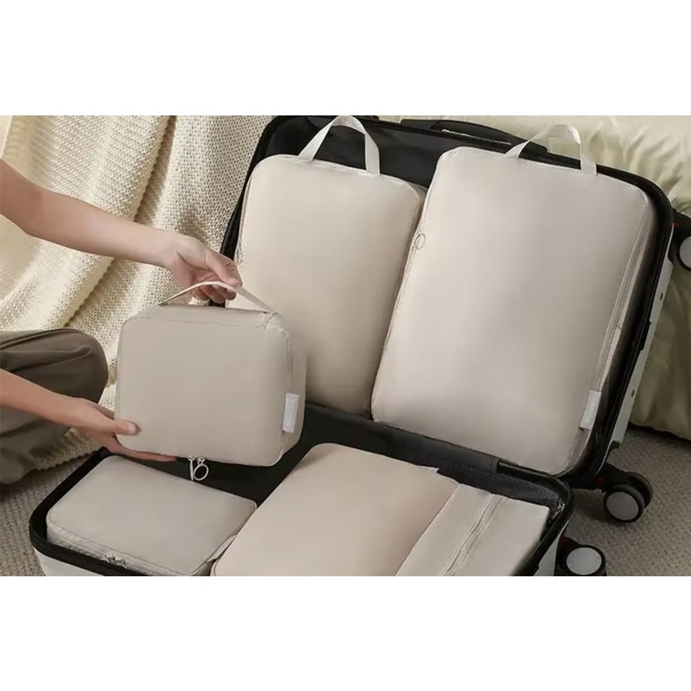 6Pcs Portable Zipper Compression Travel Luggage Storage Bag Set