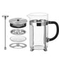 French Press Coffee Maker Borosilicate Glass Stainless Steel Brewer Cold Brew Cafetera